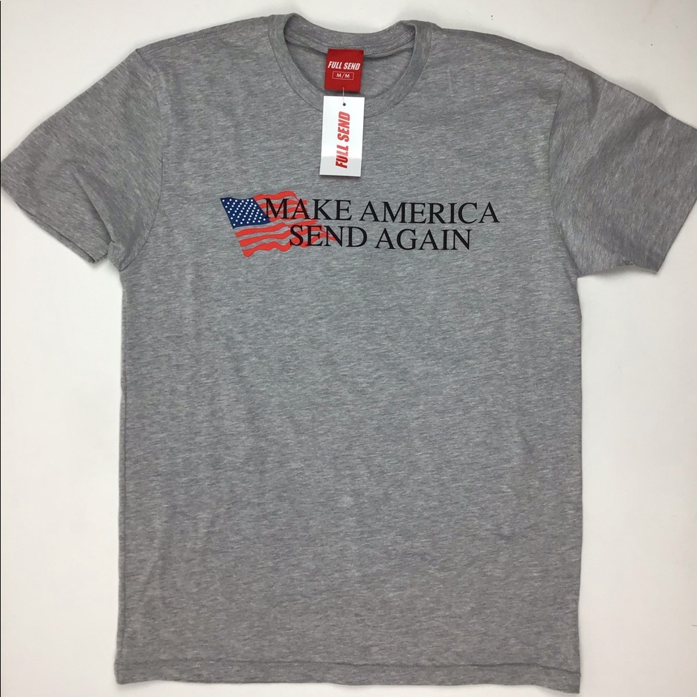 Full Send Nelk Boys T-Shirt Size M Gray (y1)^